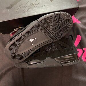 Nike Air Jordan 4 Retro Black Cat Mens Sneakers Size 9.5